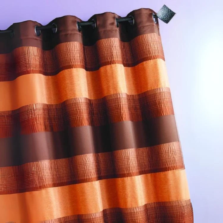 Rideau Jacquard grosses rayures horizontales