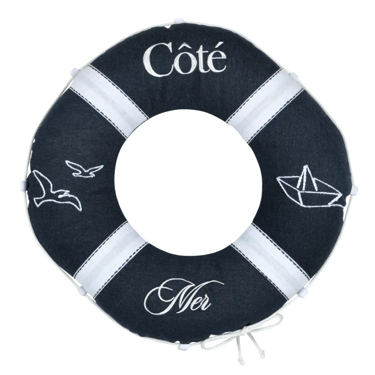 Cojín decorativo de polialgodón con forma de boya marítima
