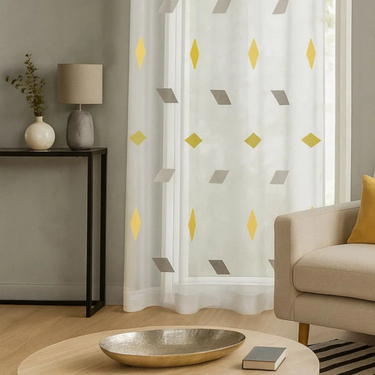 Voilage impression losange