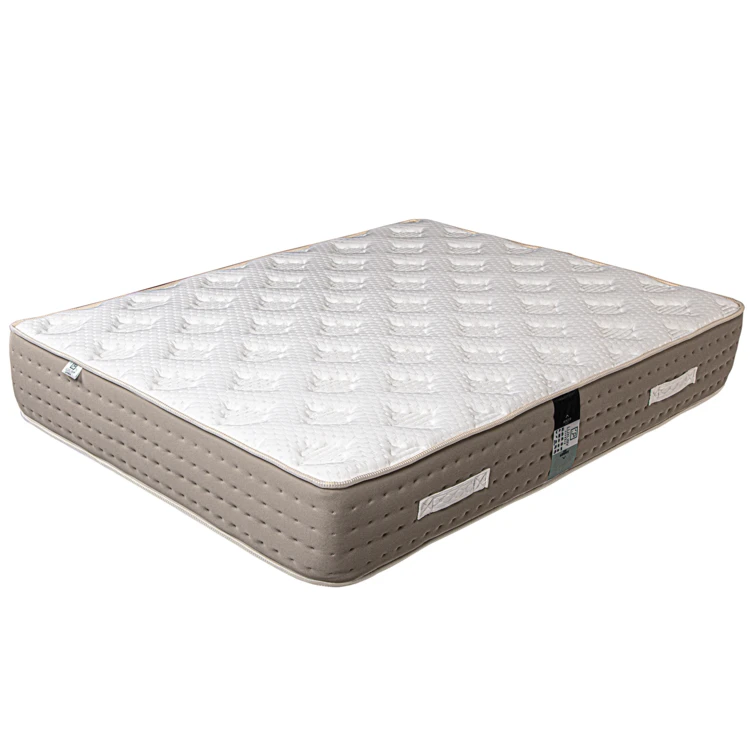 Bett-Set mit 26 cm Taschenfederkernmatratze und weißem Massivholz-Lattenrost