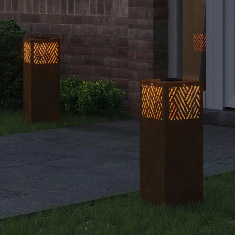 Lot de 2 lampes de chemin solaire LED extérieur