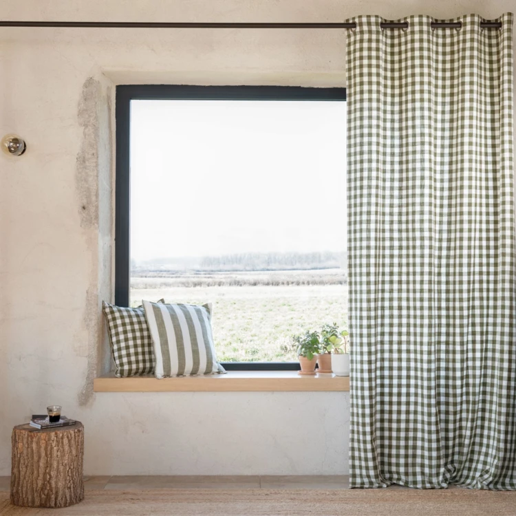 100% bawełniana zasłona gingham LOURMARIN