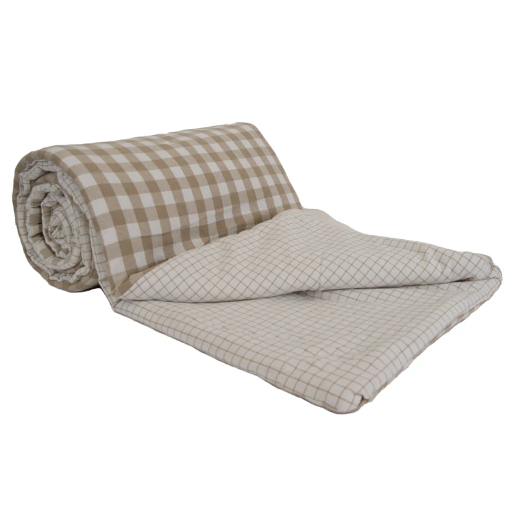 Édredon motif vichy en coton