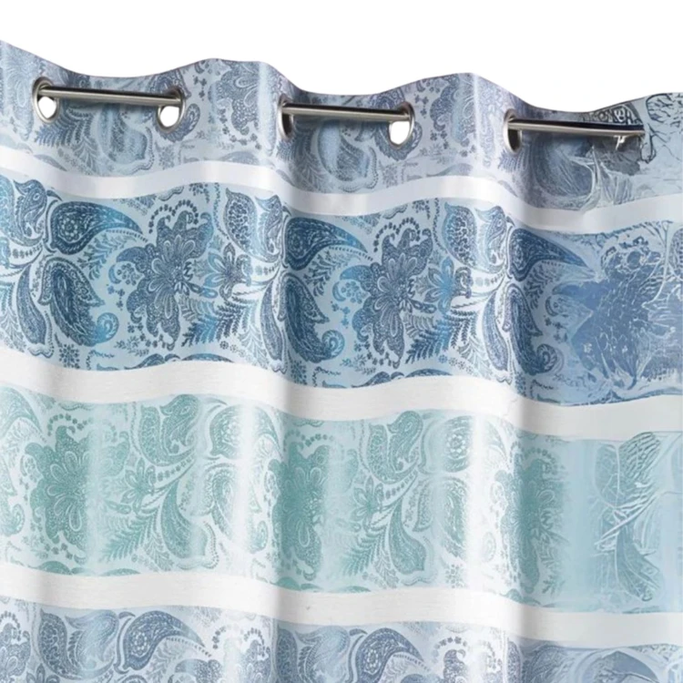 Rideau en jacquard à rayures horizontales fantaisies