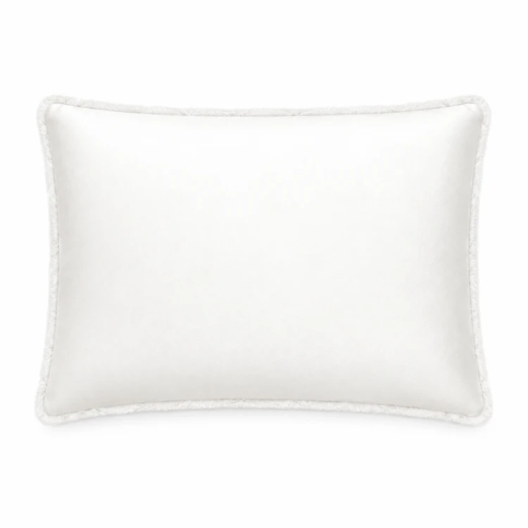 Coussin décoratif moucheté à texture bouclée et dos velours