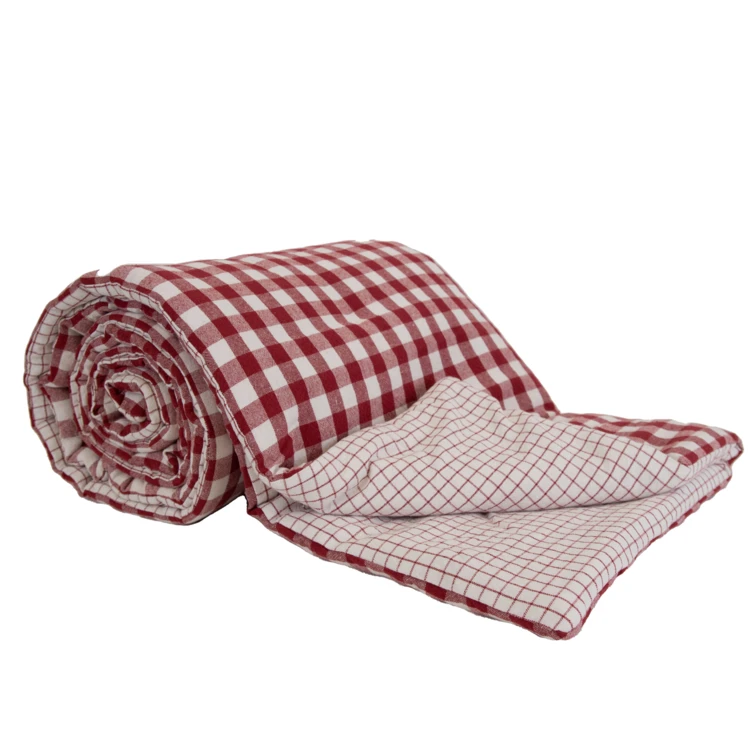 Édredon motif vichy en coton