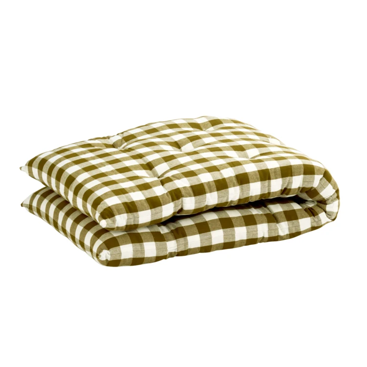 Matelas de sol coton capitonné vichy