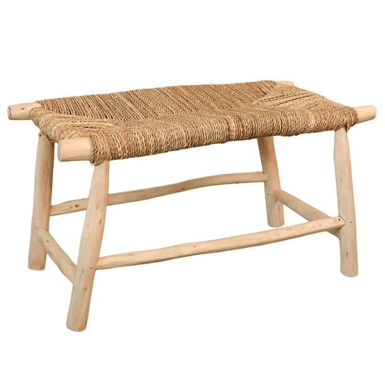 Banc bois naturel Japandi