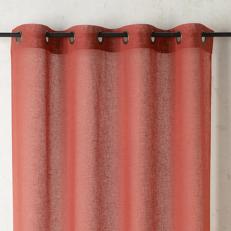 Voilage uni et tamisant en poly/lin