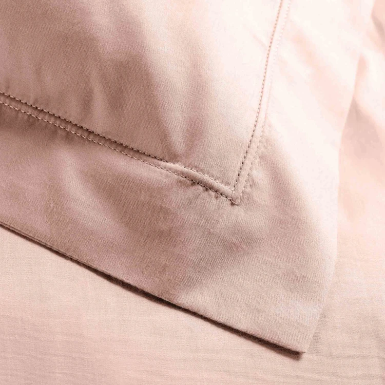 Taie d'oreiller volant plat 100% percale de coton
