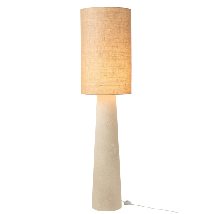 Lampadaire en jute et fibre de verre