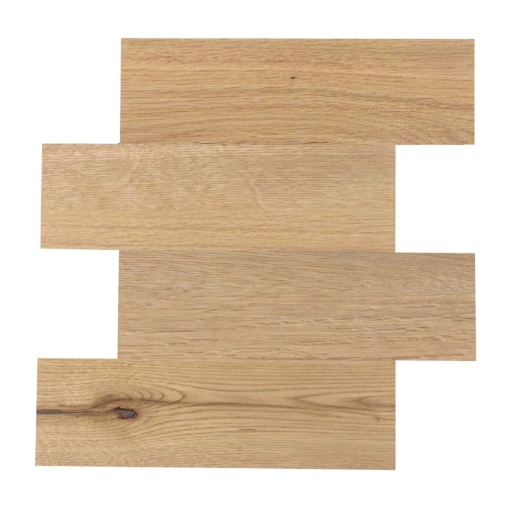 Zelfklevende 3D-wandpanelen met houteffect, 4 stuks