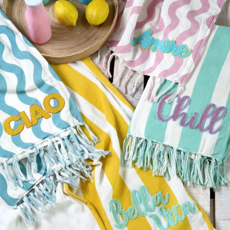 Plaid fouta rayé "Bella Vita"