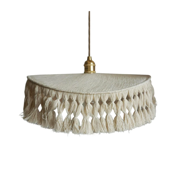 Abat-jour en coton naturel pour suspension