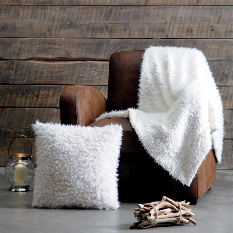 Plaid avec Effet Poil de Mouton