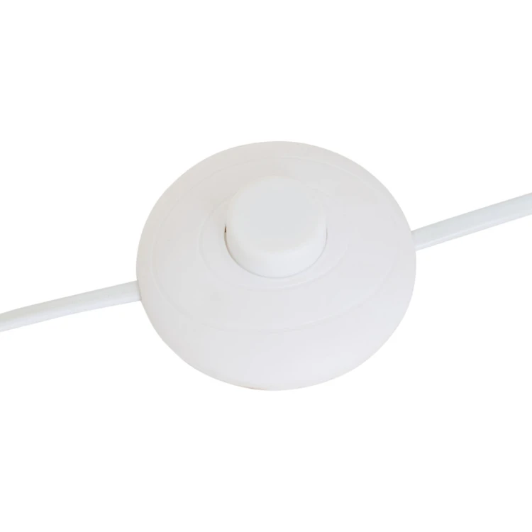 Lampadaire sur pied en bois avec abat-jour en coton