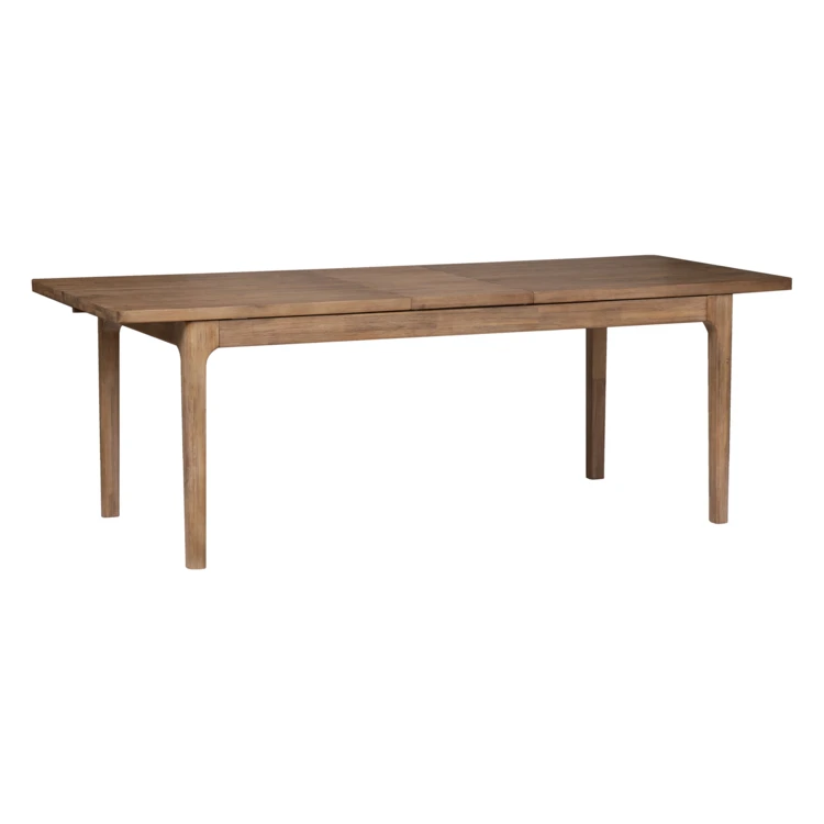 Mesa de comedor extensible de acacia maciza con extensiones