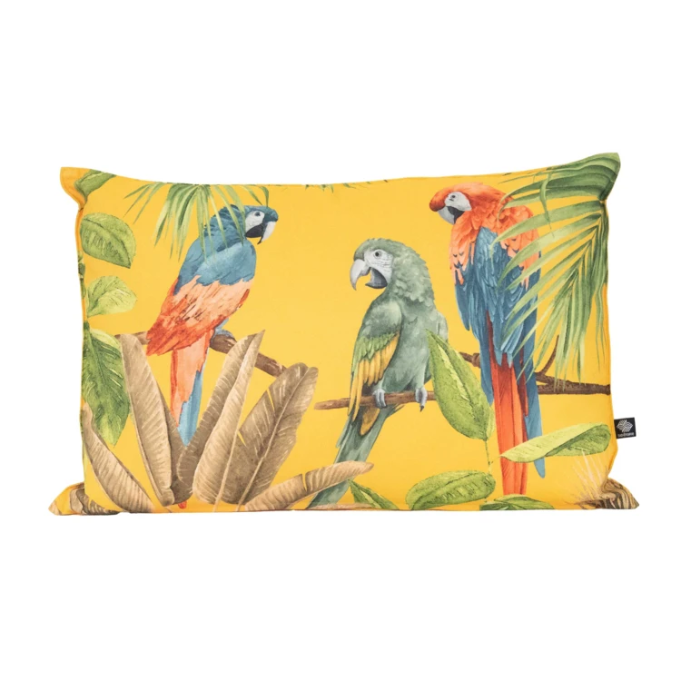 Outdoor-Kissen mit Papageien-Print