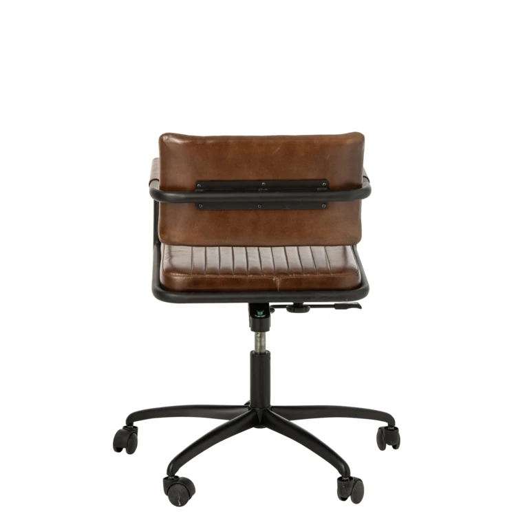 CHAISE DE BUREAU CUIR MARRON