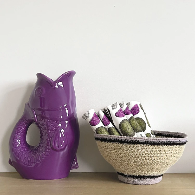 Set aus 20 bedruckten Servietten aus Recyclingpapier - Veggie Mania