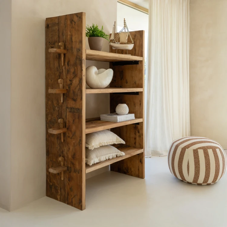 Bibliothèque en bois massif