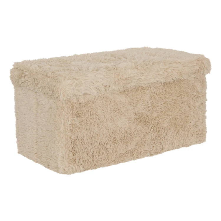Pouf coffre pliable avec rangement