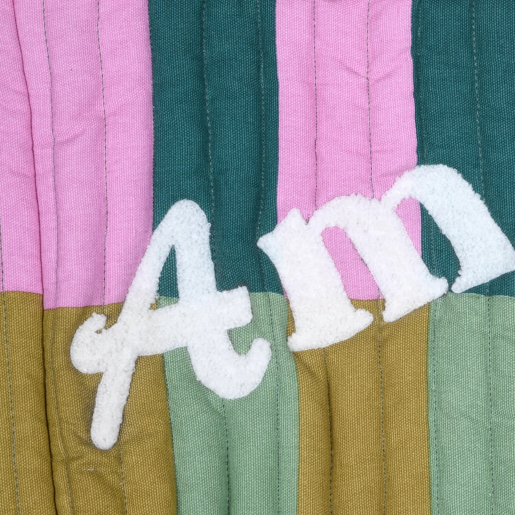 Sac cabas matelassé à bandes "AMOUR"