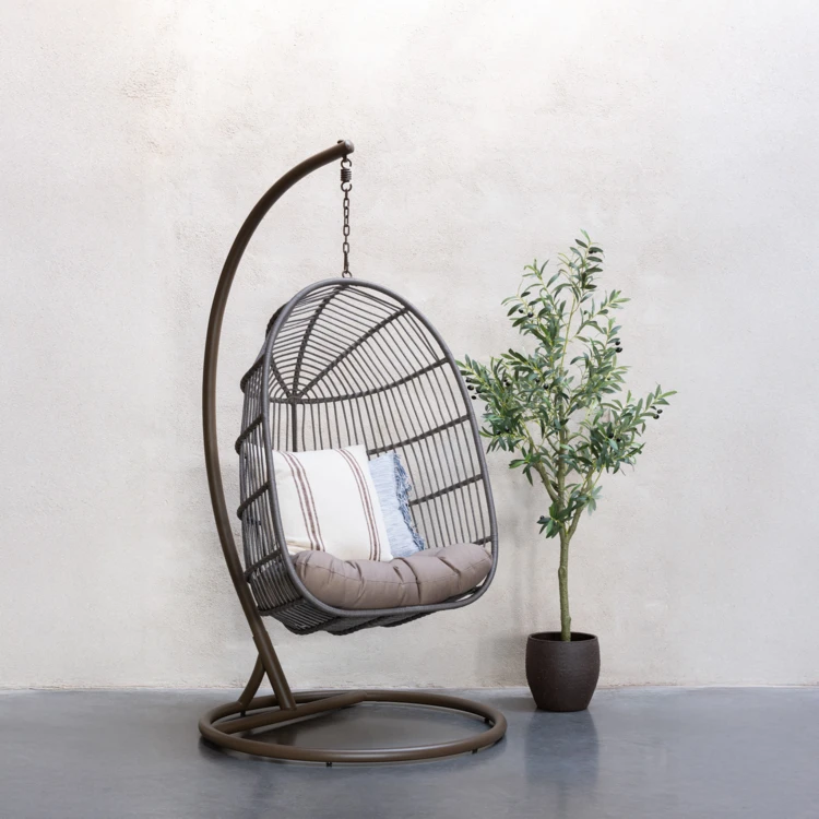 Fauteuil suspendu acier et corde