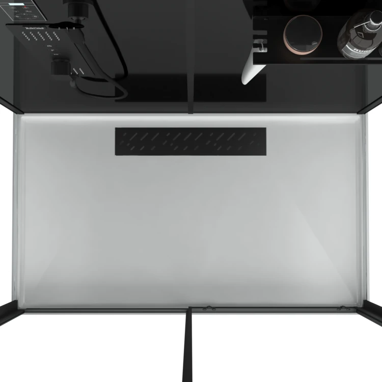 Cabine de douche hydromassante rectangulaire XXL avec porte coulissante et panneau de contrôle tactile