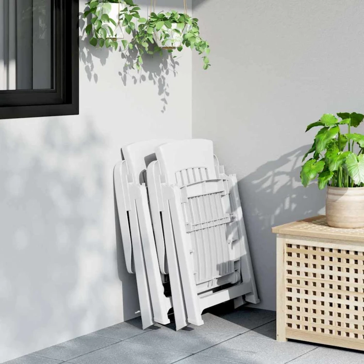 Lot de 2 chaises de jardin inclinables pliantes