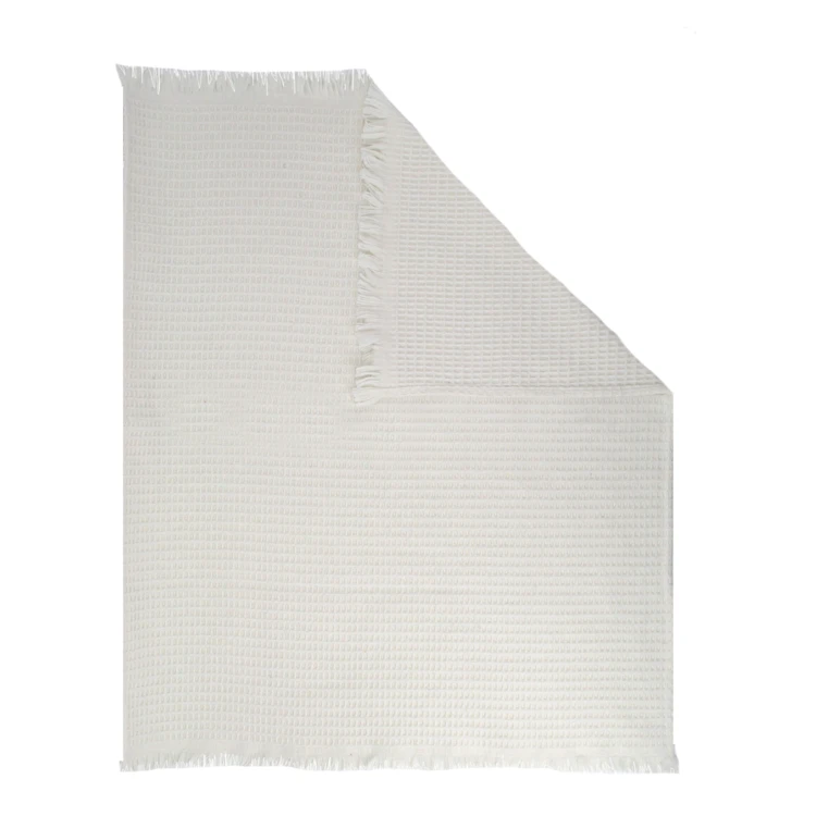 Couverture lit enfant tissu nid d'abeille