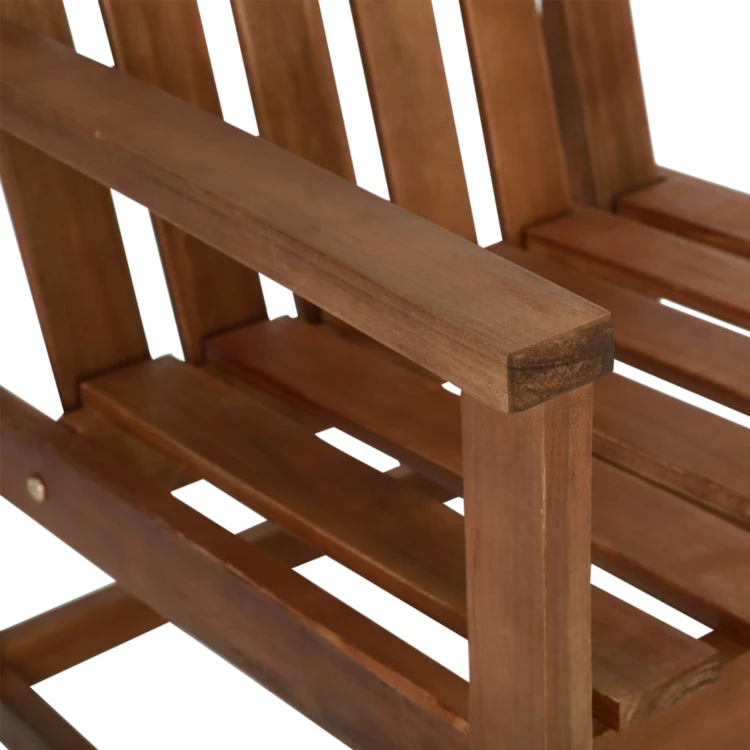 Lot de 2 chaises de jardin en bois d’acacia avec accoudoirs