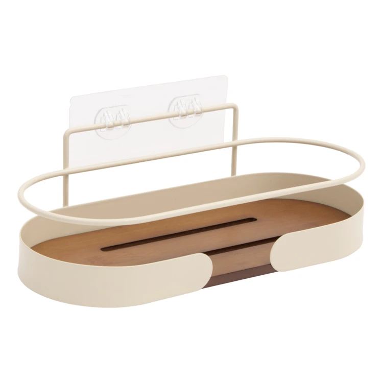 Etagère de douche rectangulaire à coller en acier