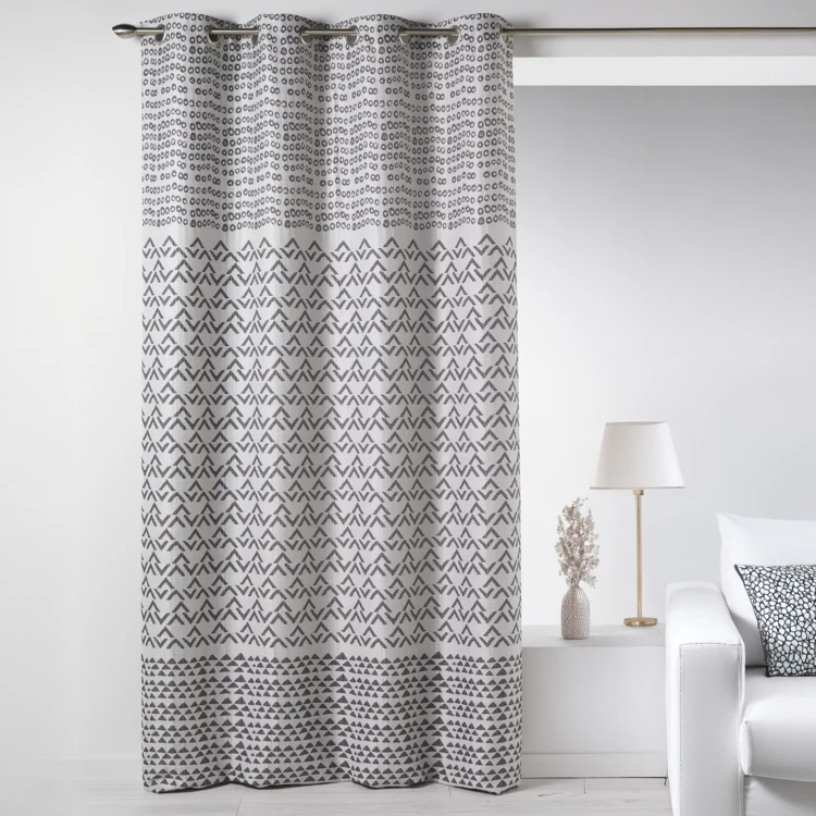 Cortina en jacquard con motivo fantasía