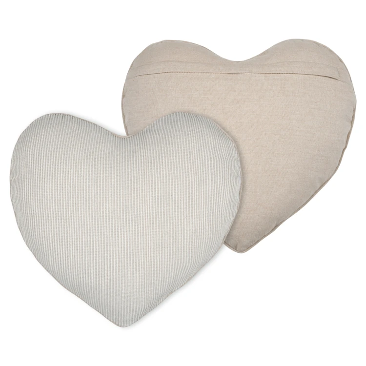 Coussin décoratif en forme de cœur en polycoton
