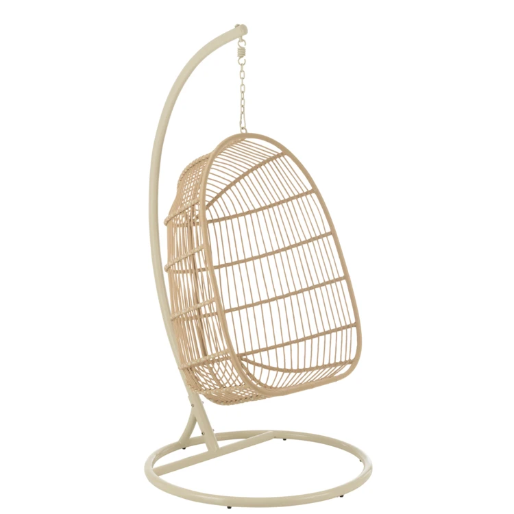 Fauteuil suspendu acier et corde