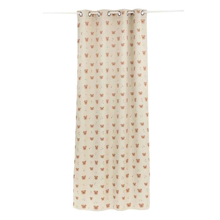 Rideau occultant enfant à œillets motif ourson