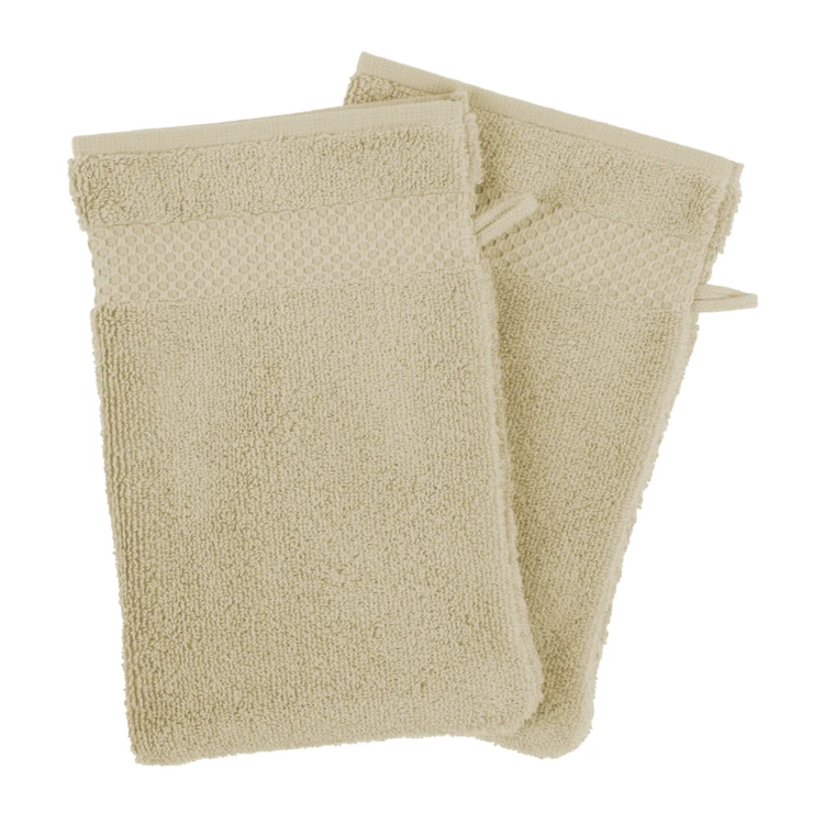 Set de 4 gants de toilette en coton Mirmande