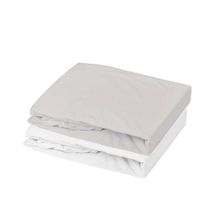 Lot 2 draps-housses extensibles coton pour lit bébé