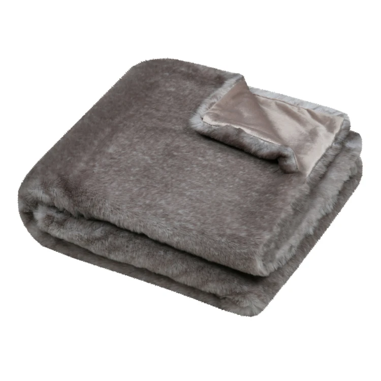 Plaid en fausse fourrure douce