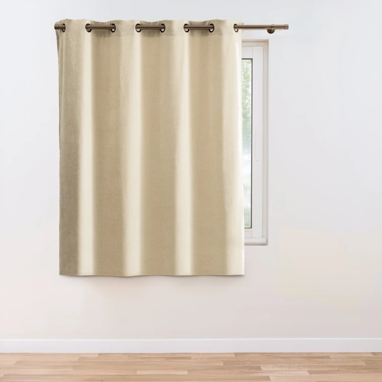 Rideau tamisant à œillets en velours chenille