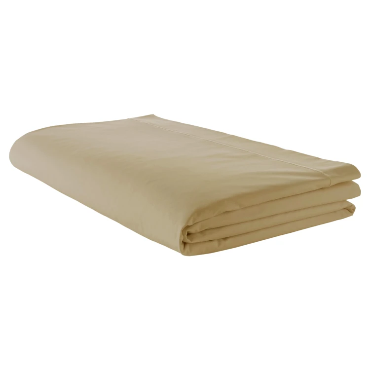 Drap plat piqué uni en percale de coton