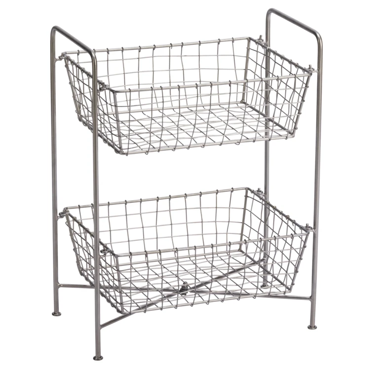 Étagère de rangement en fer avec paniers