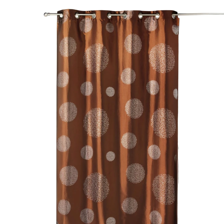 Rideau ameublement en Taffetas imprimé Argent