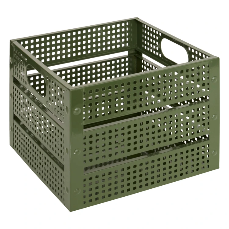Set de 4 cajas de almacenamiento apilables de metal