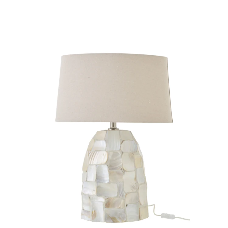 Lampe à poser avec base effet nacré