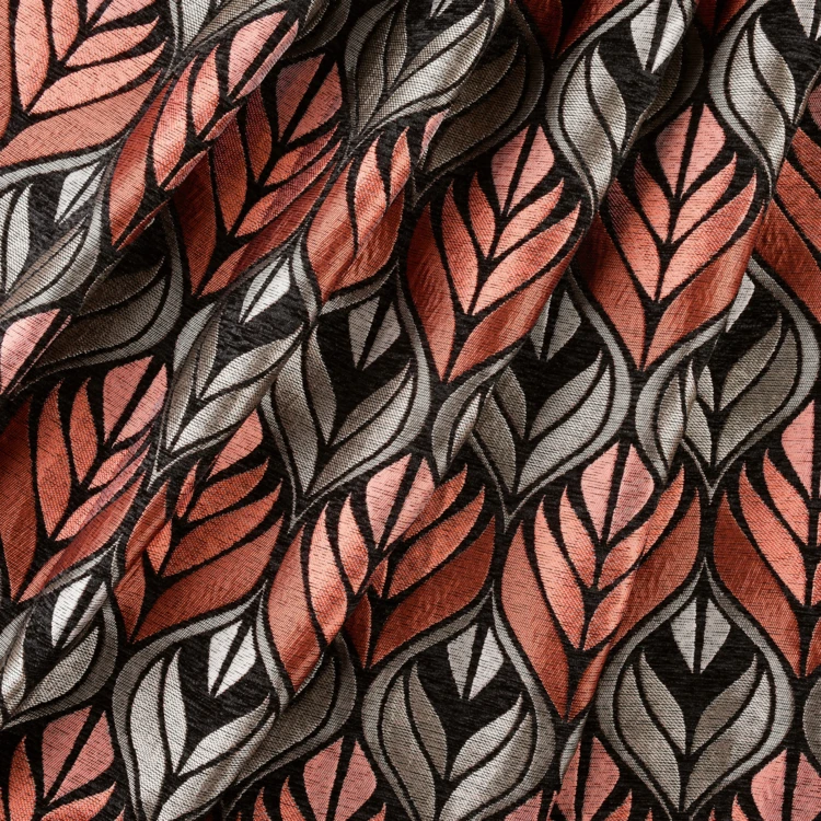 Tissu motif art déco effet velours