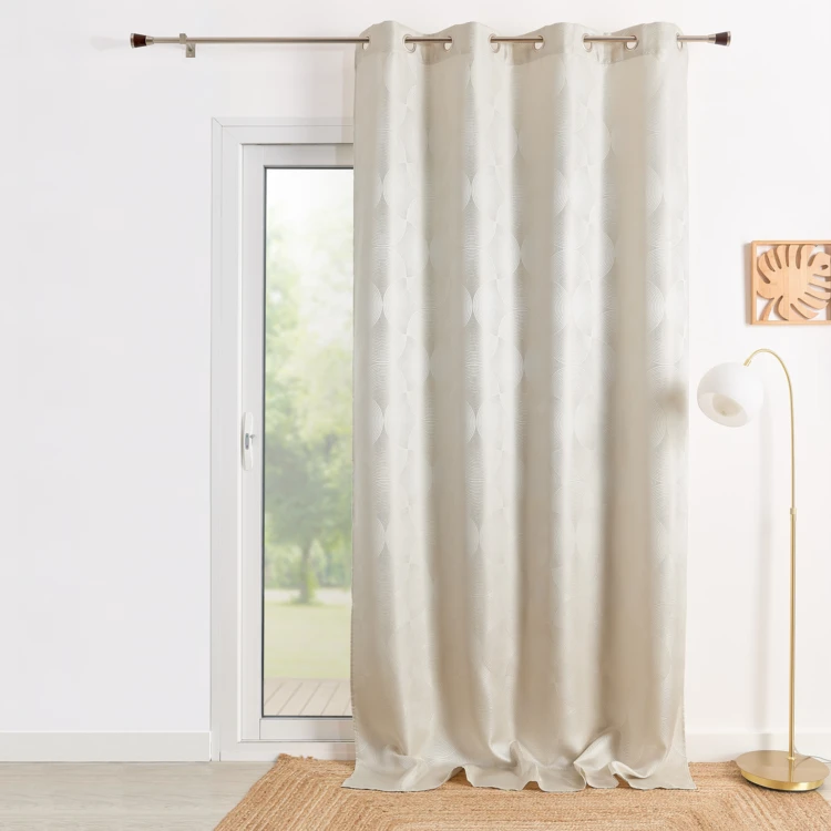 Rideau jacquard motif écailles