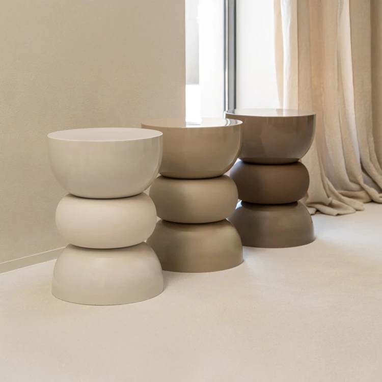 TABLE D'APPOINT CHROME FER NOIR