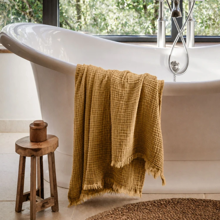 Drap de bain en gaze de coton